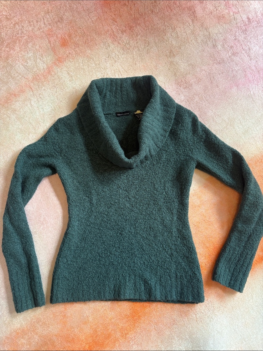 Moda International Dark Teal Cowl Neck Sweater